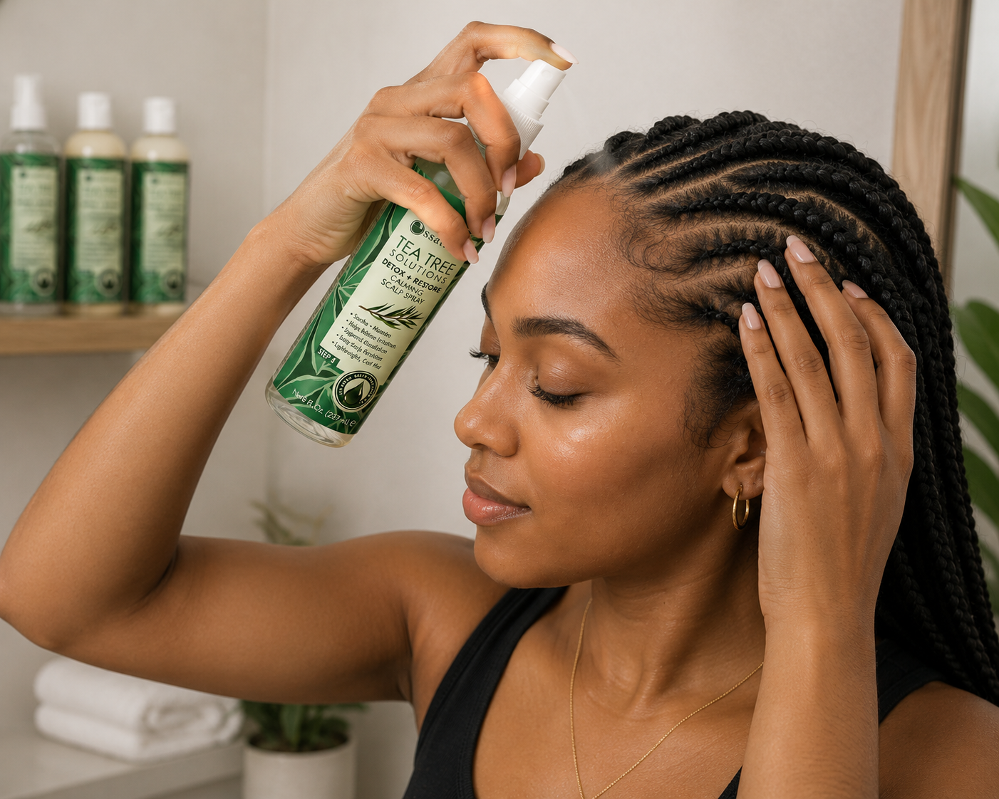 Tea Tree Solutions Detox + Restore Calming Scalp Spray by Essations