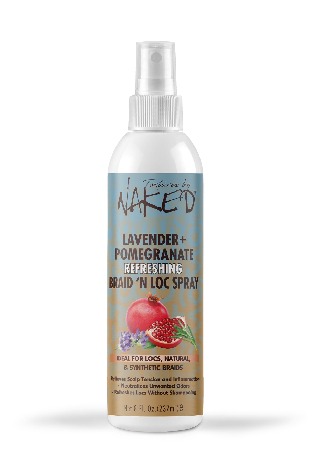 Lavender + Pomegranate Refreshing Braid 'N Loc Spray - Textures By Naked